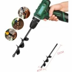 ILOVEMILAN Forets De Tarière Pour Planter Une Perceuse De Jardin Perceuse Hélicoïdale De Jardin Pour Plantes De Jardin Tarière Pour Perceuse Hexagonale 3/8" (45 CM)
