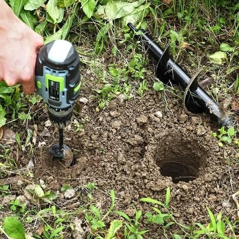 WORKPRO Mèche Jardin Tarière Ø 80 Et Ø 40 Mm 2 Pièces, Forets De Jardin En Spirale, Outil De Plantation Pratique Pour Faire Rapidement Trou Et Planter Des Fleurs Arbres Arbustes 4 WORKPRO Mèche Jardin Tarière Ø 80 Et Ø 40 Mm 2 Pièces, Forets De Jardin En Spirale, Outil De Plantation Pratique Pour Faire Rapidement Trou Et Planter Des Fleurs Arbres Arbustes – Image 4