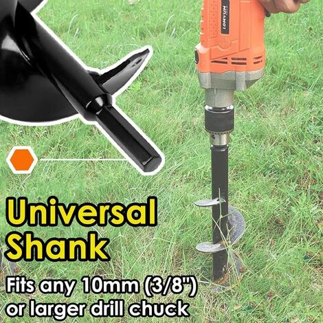 TRIOMPHE Jardin Foreuse, Tige Hexagonale Acier Inoxydable, Tariere Thermique, Creuser Des Trous Cultiver En Profondeur, Outil De Plantation Pratique Pour Fleur Planter Des Arbres Arbustes (Dia: 8cm L: 30cm) 4 TRIOMPHE Jardin Foreuse, Tige Hexagonale Acier Inoxydable, Tariere Thermique, Creuser Des Trous Cultiver En Profondeur, Outil De Plantation Pratique Pour Fleur Planter Des Arbres Arbustes (Dia: 8cm L: 30cm) – Image 4