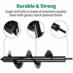 SUNFLOWER Jardin Foreuse, Tige Hexagonale Acier Inoxydable, Tariere Thermique, Creuser Des Trous Cultiver En Profondeur, Outil De Plantation Pratique Pour Fleur Planter Des Arbres Arbustes (Dia: 4cm L: 45cm) -Tarière motorisée Soldes 45086082 3