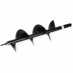 EBERTH Perceuse De Sol Twist Drill Perceuse De Jardin Avec Un Diamètre De 200 Mm Et Une Longueur De 800 Mm (Acier, Laqué Noir, Connexion Avec Boulon De Sécurité, Accessoire Ou Pièce De Rechange)