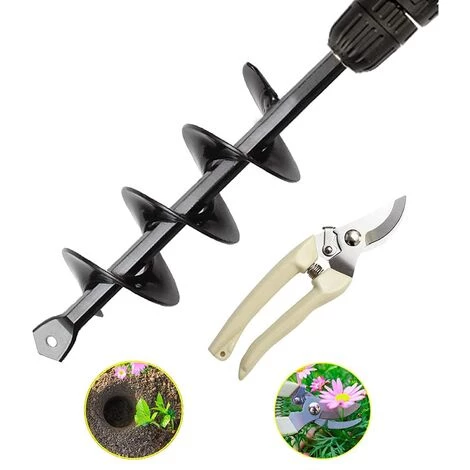 ZHUOXUAN Foret En Spirale, Sécateur De Jardin, Foret De Foret De Tarière De Jardin Pour Planter Des Semis De Bulbes De Literie Cultivant En Profondeur 4 Cm * 22,5 Cm 2 ZHUOXUAN Foret En Spirale, Sécateur De Jardin, Foret De Foret De Tarière De Jardin Pour Planter Des Semis De Bulbes De Literie Cultivant En Profondeur 4 Cm * 22,5 Cm – Image 2