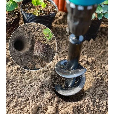 ZHUOXUAN Foret En Spirale, Sécateur De Jardin, Foret De Foret De Tarière De Jardin Pour Planter Des Semis De Bulbes De Literie Cultivant En Profondeur 4 Cm * 22,5 Cm 3 ZHUOXUAN Foret En Spirale, Sécateur De Jardin, Foret De Foret De Tarière De Jardin Pour Planter Des Semis De Bulbes De Literie Cultivant En Profondeur 4 Cm * 22,5 Cm – Image 3