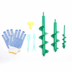 ZHUOXUAN 3 Pcs Mèche Tarière Jardin Perceuse 40+ 30 +22mm Easy Planter Meche De Jardin Pour Trou Terre Foret De Tariere Pour Jardin （Gadget Bleu + Petite Carte）