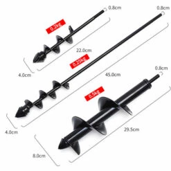 ZHUOXUAN 3 Pcs Mèche Tarière Jardin Perceuse 40+ 30 +22mm Easy Planter Meche De Jardin Pour Trou Terre Foret De Tariere Pour Jardin （Gadget Bleu + Petite Carte） -Tarière motorisée Soldes 51450632 3