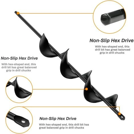 Forets De Jardin Tarières Spirale Mèche Jardin Tarière Tarière De Jardin Pour Planter Des Semis De Bulbes De Literie Foret De Jardin En Spirale Pour Perceuse à Main Et Perceuse électrique,Starlight 2 Forets De Jardin Tarières Spirale Mèche Jardin Tarière Tarière De Jardin Pour Planter Des Semis De Bulbes De Literie Foret De Jardin En Spirale Pour Perceuse à Main Et Perceuse électrique,Starlight – Image 2