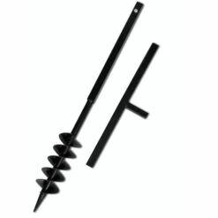 YOUTHUP Tarière De Sol Avec Manche 100 Mm Et Tube D'extension 9 M Acier -Tarière motorisée Soldes 51856246 4