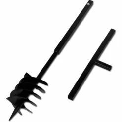 YOUTHUP Tarière De Sol Avec Manche 180 Mm Et Tube D'extension 5 M Acier -Tarière motorisée Soldes 51856254 3