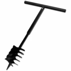 Topdeal Bêche Et Tarière Manuelle 180 Mm Avec Rallonge 13 M Acier -Tarière motorisée Soldes 52086712 5