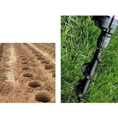 Jardin Foreuse, Tige Hexagonale Acier Inoxydable, Tariere Thermique, Creuser Des Trous Cultiver En Profondeur, Outil De Plantation Pratique Pour Fleur Planter Des Arbres Arbustes (Dia: 8cm L: 30cm),Fontainebleau 4 Jardin Foreuse, Tige Hexagonale Acier Inoxydable, Tariere Thermique, Creuser Des Trous Cultiver En Profondeur, Outil De Plantation Pratique Pour Fleur Planter Des Arbres Arbustes (Dia: 8cm L: 30cm),Fontainebleau – Image 4