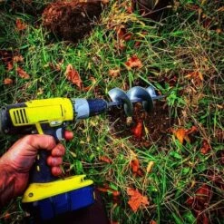 ELLE Forets De Tarière Pour Planter Une Perceuse De Jardin Perceuse Hélicoïdale De Jardin (4*22CM) -Tarière motorisée Soldes 52778606 4