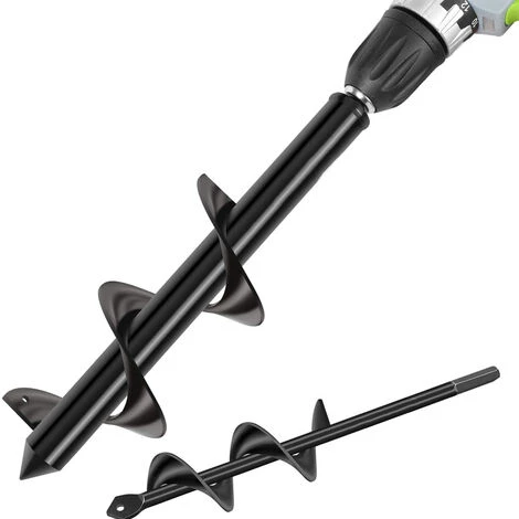 ECHOO Mèche Jardin Tarière Ø 80 Et Ø 40 Mm 2 Pièces, Forets De Jardin En Spirale, Outil De Plantation Pratique Pour Faire Rapidement Trou Et Planter Des Fleurs Arbres Arbustes 1 ECHOO Mèche Jardin Tarière Ø 80 Et Ø 40 Mm 2 Pièces, Forets De Jardin En Spirale, Outil De Plantation Pratique Pour Faire Rapidement Trou Et Planter Des Fleurs Arbres Arbustes