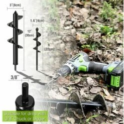 ECHOO Mèche Jardin Tarière Ø 80 Et Ø 40 Mm 2 Pièces, Forets De Jardin En Spirale, Outil De Plantation Pratique Pour Faire Rapidement Trou Et Planter Des Fleurs Arbres Arbustes 8 ECHOO Mèche Jardin Tarière Ø 80 Et Ø 40 Mm 2 Pièces, Forets De Jardin En Spirale, Outil De Plantation Pratique Pour Faire Rapidement Trou Et Planter Des Fleurs Arbres Arbustes -Tarière motorisée Soldes 52975633 4
