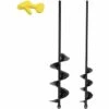 BENOBBY KIDS Jardin Tarière 8x45cm Et 4x42cm 2 Pièces, Forets De Jardin En Spirale, Outil De Plantation Pratique Pour Faire Rapidement Trou Et Planter Des Fleurs Arbres Arbustes