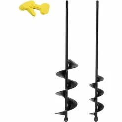 BENOBBY KIDS Jardin Tarière 8x45cm Et 4x42cm 2 Pièces, Forets De Jardin En Spirale, Outil De Plantation Pratique Pour Faire Rapidement Trou Et Planter Des Fleurs Arbres Arbustes
