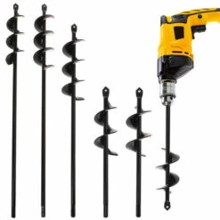 THSINDE Mèche Jardin Tarière, Forets De Jardin En Spirale, Outil De Plantation Pratique Pour Faire Rapidement Trou Et Planter Des Fleurs Arbres Arbustes 4*22cm -Tarière motorisée Soldes 53346507 5