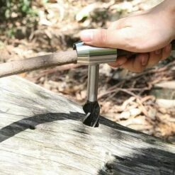 Perceuse à Main Pour Le Travail Du Bois,Triomphe Perceuse De Survie Manuelle, Tarière Manuelle Bushcraft Outils, Camping Tarière Manuelle Pour Le Camping -Tarière motorisée Soldes 53832332 5