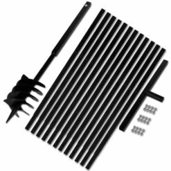 LITZEE Bêche Et Tarière Manuelle 180 Mm Avec Rallonge 13 M Acier #