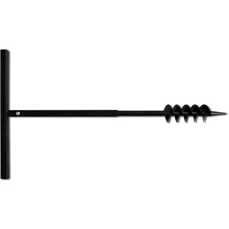 LITZEE Tarière De Sol Avec Manche 80 Mm Et Tube D'extension 9 M Acier # 4 LITZEE Tarière De Sol Avec Manche 80 Mm Et Tube D'extension 9 M Acier # – Image 4