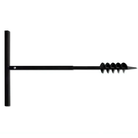 LITZEE Tarière De Sol Avec Manche 80 Mm Et Tube D'extension 5 M Acier # 4 LITZEE Tarière De Sol Avec Manche 80 Mm Et Tube D'extension 5 M Acier # – Image 4