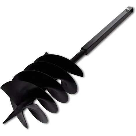 LITZEE Tarière De Sol Avec Manche 200 Mm Et Tube D'extension 5 M Acier # 4 LITZEE Tarière De Sol Avec Manche 200 Mm Et Tube D'extension 5 M Acier # – Image 4