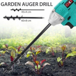 OULIGAY Mèche Jardin Tarière, 40 Mm, Forets De Jardin En Spirale, Outil De Plantation Pratique Pour Faire Rapidement Trou Et Planter Des Fleurs Arbres Arbustes. -Tarière motorisée Soldes 54083460 5