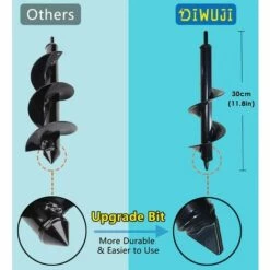 HKLFFJA Mèche Jardin Tarière Ø 80 Et Ø 30 Mm Forets De Jardin En Spirale, Outil De Plantation Pratique Pour Faire Rapidement Trou Et Planter Des Fleurs Arbres Arbustes