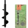 ZHUOXUAN Jardin Foreuse, Tige Hexagonale Acier Inoxydable, Tariere Thermique, Creuser Des Trous Cultiver En Profondeur, Outil De Plantation Pratique Pour Fleur Planter Des Arbres Arbustes (Dia: 8cm L: 30cm)