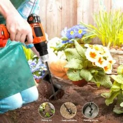 PETITES ECREVISSES Lot De 2 Mèche Jardin Tarière Foret Jardin Tarière Jardinage En Spirale Pour Jardinage Plantation Fleurs Bulbes Semis Avec Gants (30x8cm + 22x4cm) - Noir 7 PETITES ECREVISSES Lot De 2 Mèche Jardin Tarière Foret Jardin Tarière Jardinage En Spirale Pour Jardinage Plantation Fleurs Bulbes Semis Avec Gants (30x8cm + 22x4cm) - Noir -Tarière motorisée Soldes 55453319 4