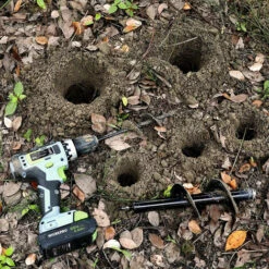 PETITES ECREVISSES 2x Tarière Perceuse De Jardin En Acier 8x30cm+4x22cm Foret Spirale De Jardinage Outillage De Jardin Pour Cultiver -Tarière motorisée Soldes 55495754 5