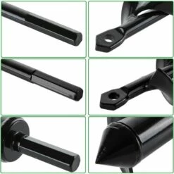 BENOBBY KIDS Foret De Jardin 2PCS Ø 80mm × 300mm + Ø 40mm × 220mm Tarière De Jardin En Spirale Avec Gants De Jardinage - Creusage Rapide De Trous - Outil De Plantation Pratique -Tarière motorisée Soldes 55513010 5