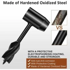 SUPERMARKET Tarière Manuelle Tarière Bushcraft Jeu De Mèches Pour Tarière à Bois Scotch Eye Outil De Survie Colons Tarière Main Clé Pelle à Trou De Poteau Pour Le Matériel De Camping Backpack Extérieur,Superma,noir,1 Jeu -Tarière motorisée Soldes 55729987 3