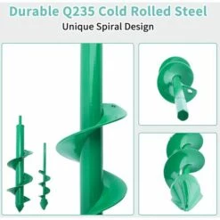 Mèche Jardin Tarière 80 MmForets De Jardin En Spirale, Tarriere Jardin Perceuse Pour De Tarriere Foret Perceuse Sans Fil, Outil De Crevaison Pour Plantes-Macaron -Tarière motorisée Soldes 55736607 3