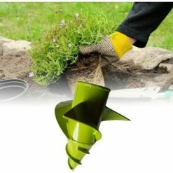 Mèche Jardin Tarière, Foret De Jardin En Spirale, Tarière De Jardinage Pour Perceuse électrique Ou Sans Fil, Outil De Plantation Pratique Pour Planter Des Semis De Bulbes-Macaron -Tarière motorisée Soldes 55736611 4