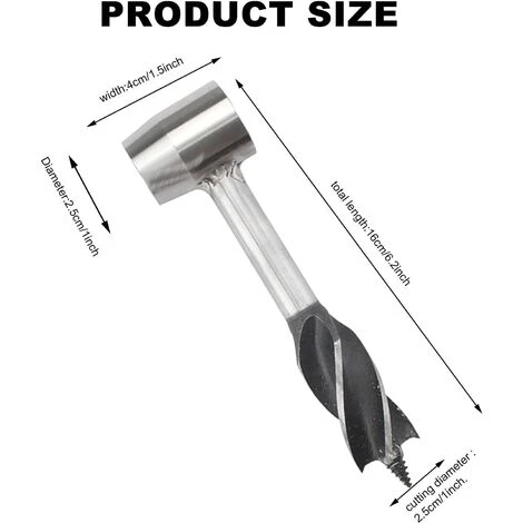 SUPERMARKET Outil De Perforation De Foret De Survie En Plein Air En Bois, Multifonctionnel Scotch Eye Bois Auger Foret, Pour L'extérieur Et Le Camping, Tarière À Main, Survie En Plein Air Outil,Superma,noir 2 SUPERMARKET Outil De Perforation De Foret De Survie En Plein Air En Bois, Multifonctionnel Scotch Eye Bois Auger Foret, Pour L'extérieur Et Le Camping, Tarière À Main, Survie En Plein Air Outil,Superma,noir – Image 2