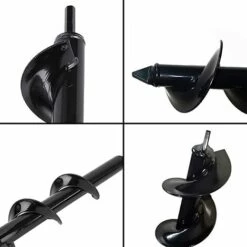 GUAZHUNIFR Jardin Foreuse, Tige Hexagonale Acier Inoxydable, Tariere Thermique, Creuser Des Trous Cultiver En Profondeur, Outil De Plantation Pratique Pour Fleur Planter Des Arbres Arbustes (Dia: 8cm L: 30cm) -Tarière motorisée Soldes 55838094 3