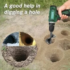 STOMO Mèches Pour Tarière, Antidérapantes, Pour Plantes En Spirale, Plantes De Jardin Et Plantes à Fleurs 4,1 X 22,9 Cm - Noir -Tarière motorisée Soldes 55942928 4