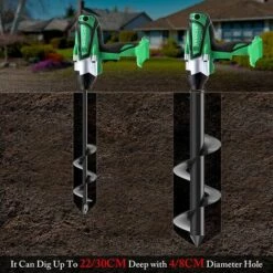 STOMO 2 Pcs Mèche Jardin Tarière Ø 80×300mm + Ø40×220mm, Foret De Jardin En Spirale Pour Faire Trou Planter Des Arbres, Arbustes - Noir 6 STOMO 2 Pcs Mèche Jardin Tarière Ø 80×300mm + Ø40×220mm, Foret De Jardin En Spirale Pour Faire Trou Planter Des Arbres, Arbustes - Noir -Tarière motorisée Soldes 55942955 3