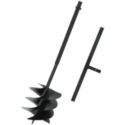 Topdeal Tarière De Sol Avec Manche 250 Mm Acier Noir VDFF06476_FR