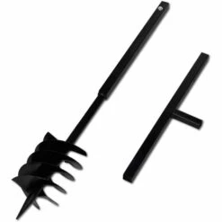 INLIFE Tarière De Sol Avec Mèche De Tarière 180 Mm Acier Noir -Tarière motorisée Soldes 56630413 3