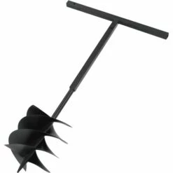 INLIFE Tarière De Sol Avec Manche 250 Mm Et Tube D'extension 12m Acier