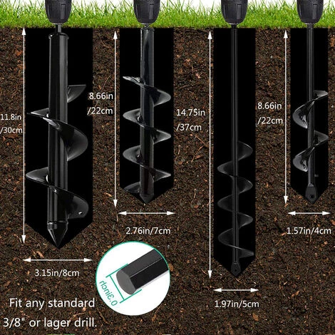 LIFCAUSAL Lot De 4 Forets à Tarière Pour Planter Des Fleurs 4 Pcs Jardin Tarière Spirale Foret Rapide Planteur Pour Tulipes Plantes En Pot Légumes Fleurs Creuser Désherbage Avec Gant De Jardin Et 20 Pcs Étiquettes De Plantes 2 LIFCAUSAL Lot De 4 Forets à Tarière Pour Planter Des Fleurs 4 Pcs Jardin Tarière Spirale Foret Rapide Planteur Pour Tulipes Plantes En Pot Légumes Fleurs Creuser Désherbage Avec Gant De Jardin Et 20 Pcs Étiquettes De Plantes – Image 2