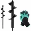 ZHUOXUAN Jardin Perceuse,Tariere Manuelle, Outils De Jardinage Pelle De Trou De Poteau De Jardin Avec Entraînement Hexagonal Antidérapant, Plantation Rapide En Spirale Pour La Plantation De Bulbes De Fleurs