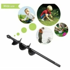 4.6x37(5x37)cm Jardin Auger Foret Jardin Post Hole Digger Avec Non-Slip Hex Entraînement Usine Fleur Ampoule Spirale Bedding Mèche Cultivateur Du Sol à La Main Mèche Pour Tarière LITZEE -Tarière motorisée Soldes 57657139 5
