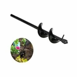 4x22cm Jardin Auger Foret Jardin Post Hole Digger Avec Non-Slip Hex Entraînement Usine Fleur Ampoule Spirale Bedding Mèche Cultivateur Du Sol à La Main Mèche Pour Tarière LITZEE -Tarière motorisée Soldes 57657394 3