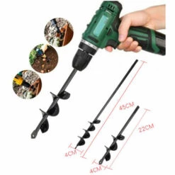 Foret En Spirale , Foret En Spirale Pour Jardin, Literie De Jardin, Perceuse De Sol, Jardin, Colonne De Plantation, Outil De Forage De Trous 2 Pièce Mèche Pour Tarière LITZEE