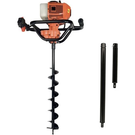 OXEO Tarière Thermique - 52cm3 - 2CV - 3 Mèches-2 Extensions 30-60cm 1 OXEO Tarière Thermique - 52cm3 - 2CV - 3 Mèches-2 Extensions 30-60cm