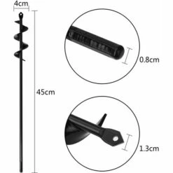 AOUGO Foret De Jardin Ø4x45cm, Outil De Plantation Pratique Pour Planter Des Semis De Bulbes à Massif, Foret De Jardin En Spirale Pour Perceuse à Main Et Perceuse électrique 7 AOUGO Foret De Jardin Ø4x45cm, Outil De Plantation Pratique Pour Planter Des Semis De Bulbes à Massif, Foret De Jardin En Spirale Pour Perceuse à Main Et Perceuse électrique -Tarière motorisée Soldes 58576110 3