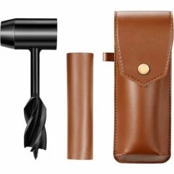 AOUGO Ensembles De Forets à Tarière à Main Avec étui, Perceuse à Main Pour Le Travail Du Bois, Clé à Tarière à Main En Acier Robuste Pour La Construction D'abris De Camping En Plein Air