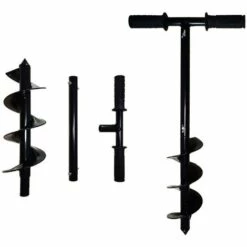 LUCKY-88 Outil De Desserrage De Jardin, Foret De Tarière De Jardin (manuel 10cmX60cm Pointe Ronde Noire)